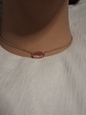 Kendra Scott Gold Choker with Pink Stone
